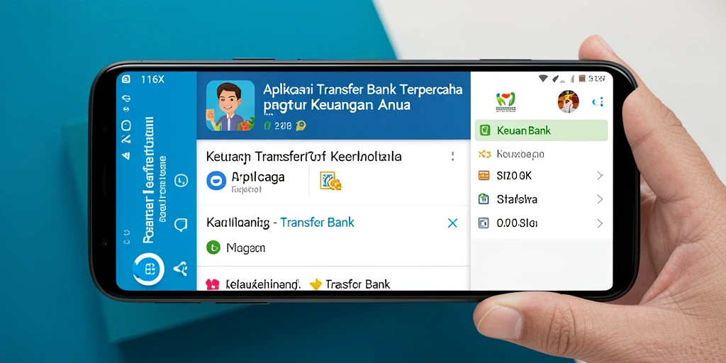 Tampilan antarmuka aplikasi Transfer Bank 116X yang user-friendly.