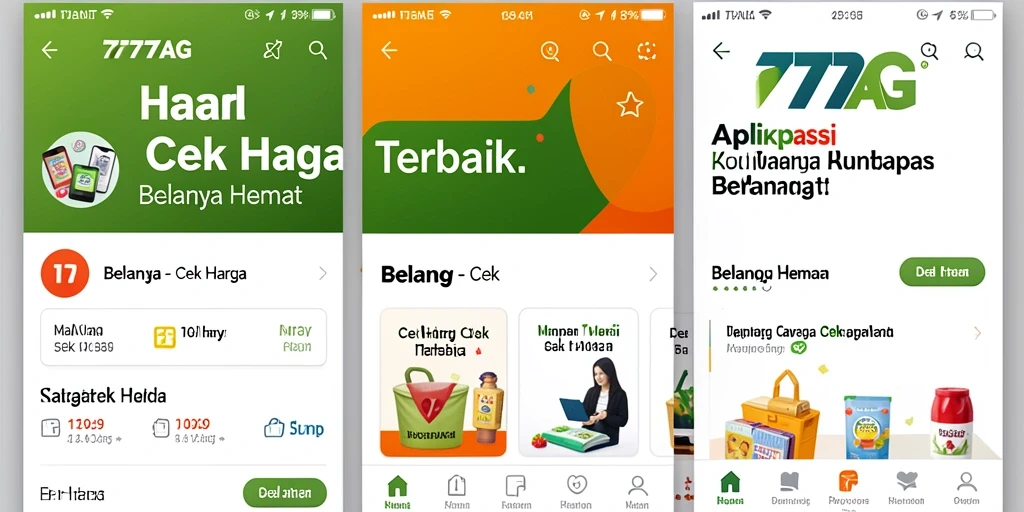 Antarmuka pengguna aplikasi Cek Harga 777AG yang simpel dan informatif.