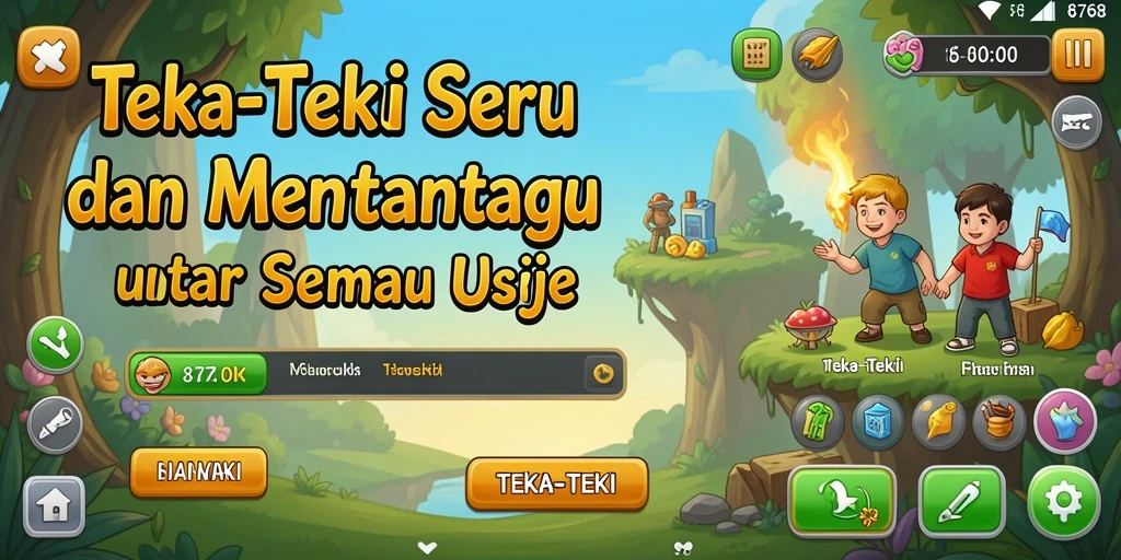 Tampilan antarmuka menarik dari game Teka-Teki 8768.