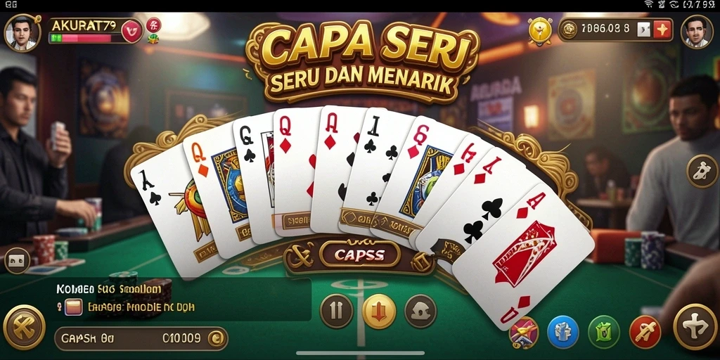 Antarmuka game Capsa AKURAT79 yang menarik dan interaktif.