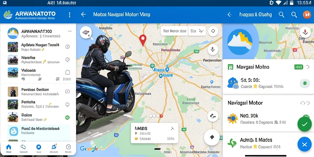 Antarmuka ARWANATOTO menunjukkan navigasi motor yang jelas dan informatif.