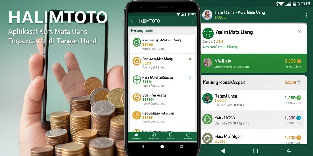 Tampilan antarmuka HALIMTOTO yang menarik dan informatif untuk Kurs Mata Uang.