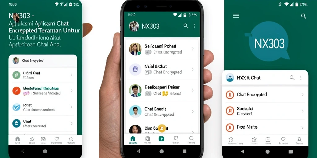 Tampilan antarmuka NX303 yang modern dan aman untuk chatting.