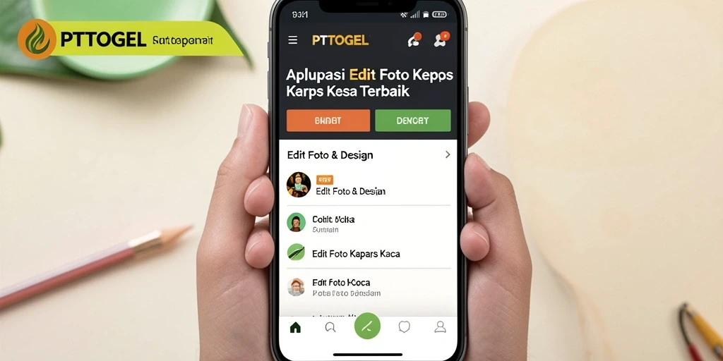 Antarmuka pengguna PTTOGEL menunjukkan fungsi pengeditan foto Kertas Kaca yang intuitif.