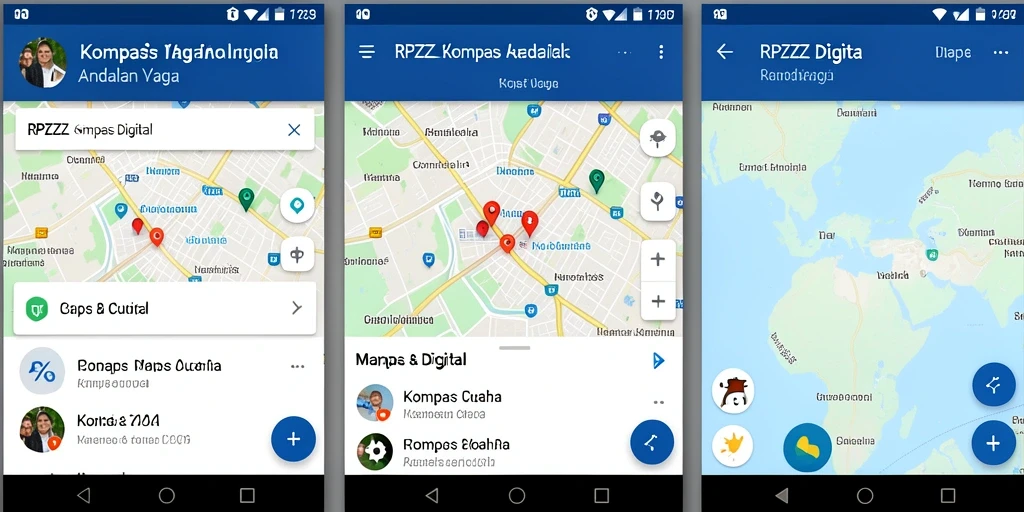 Antarmuka RPZZZ yang sederhana dan fungsional untuk navigasi.