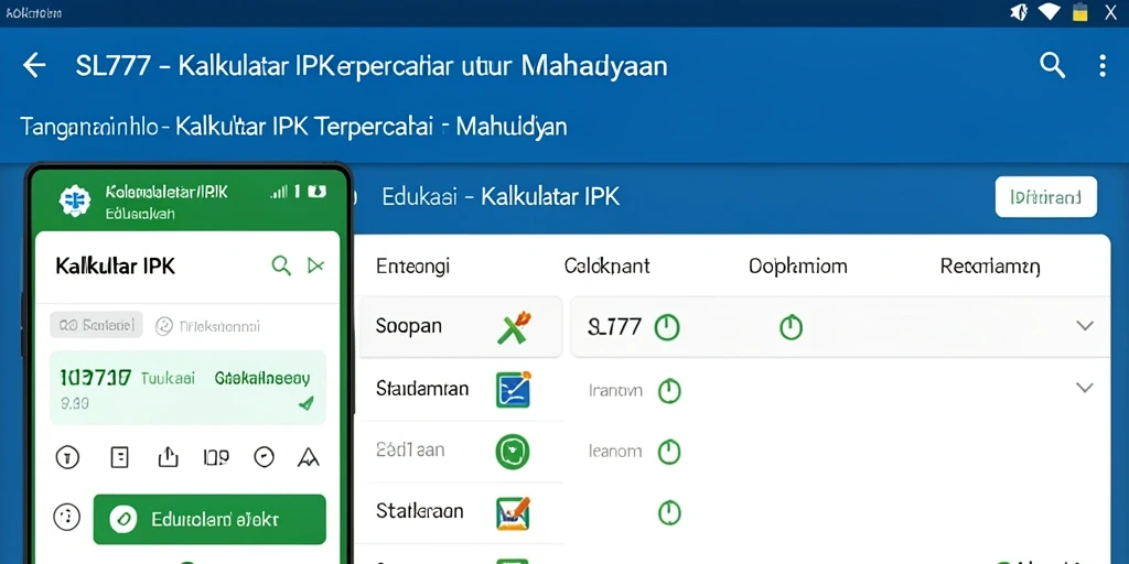 Tampilan antarmuka SL777 yang sederhana dan fungsional.