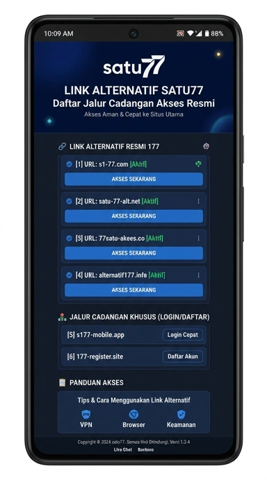 Cara Aman Mengakses Link Alternatif satu77 di Indonesia